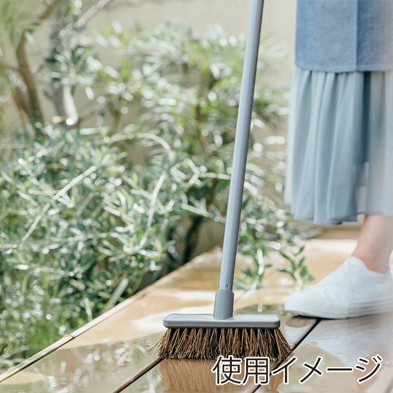 山崎産業 デッキブラシ シダ18 CL715-180U-MB 1本(ご注文単位24本)【直送品】