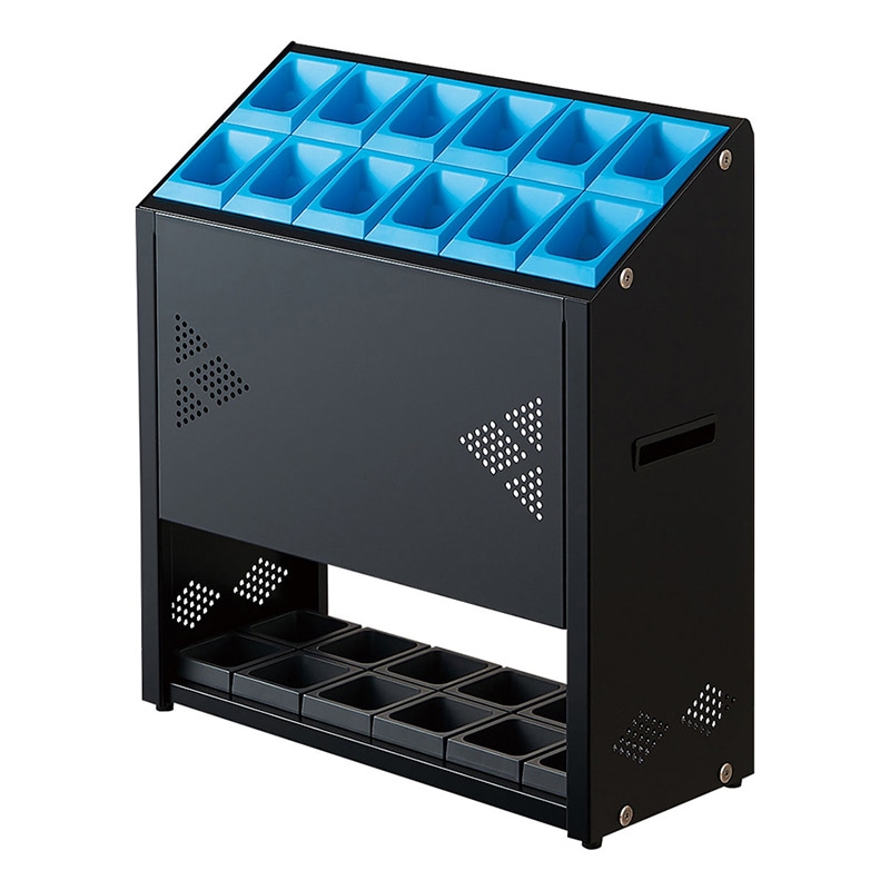 山崎産業 傘立て アンブラーオクト フロントパネル付 P-12 12本立 ブルー YA-96L-ID-BL 1台（ご注文単位1台）【直送品】