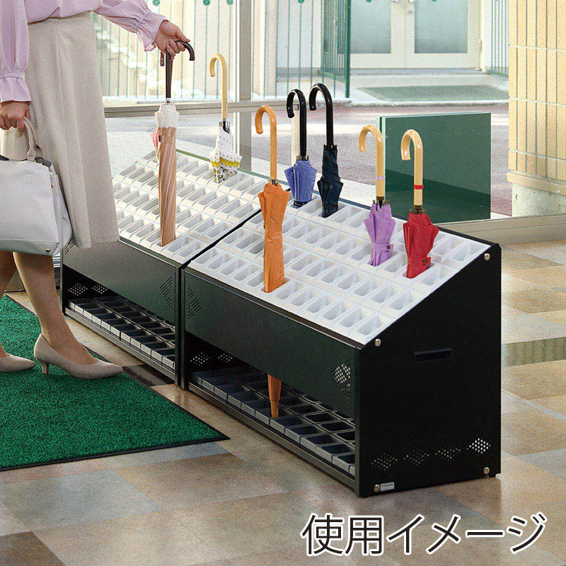 山崎産業 傘立て アンブラーオクト フロントパネル付 P-48 48本立 ライトグレー YA-99L-ID-LGR 1台(ご注文単位1台)【直送品】