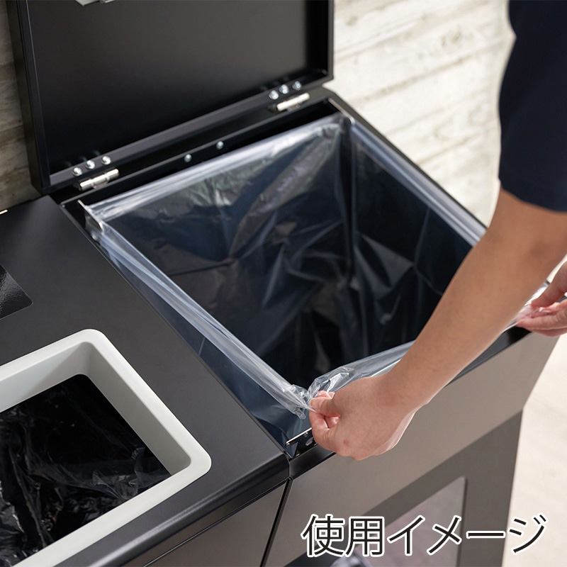 山崎産業 リサイクルボックスAP 100L 丸穴 BK-2 ブラック YW-478L-ID 1台(ご注文単位1台)【直送品】