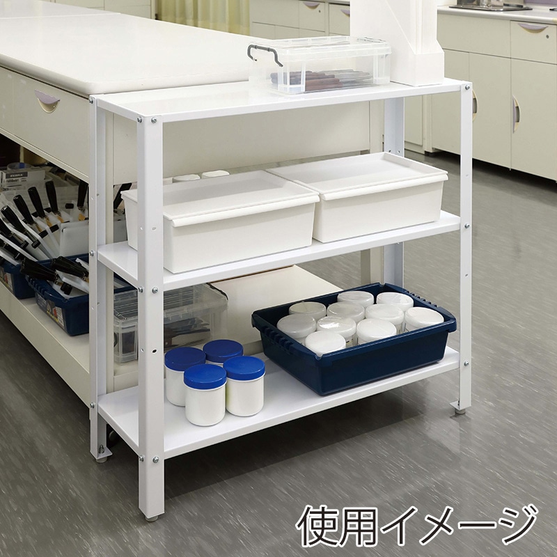 山崎産業 什器 Ooラック IT-1 ホワイト YRA-01L-ID-W 1台(ご注文単位1台)【直送品】