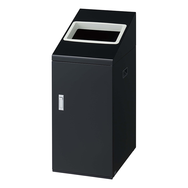 山崎産業 リサイクルボックス 50L NTI-50 角穴 BK-1 ブラック YW-503L-ID 1台（ご注文単位1台）【直送品】