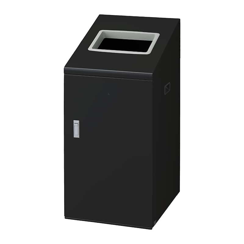 山崎産業 リサイクルボックス 屋内用 NTI-90 90L BK-1 角穴投入口 ブラック YW-507L-ID 1台(ご注文単位1台)【直送品】