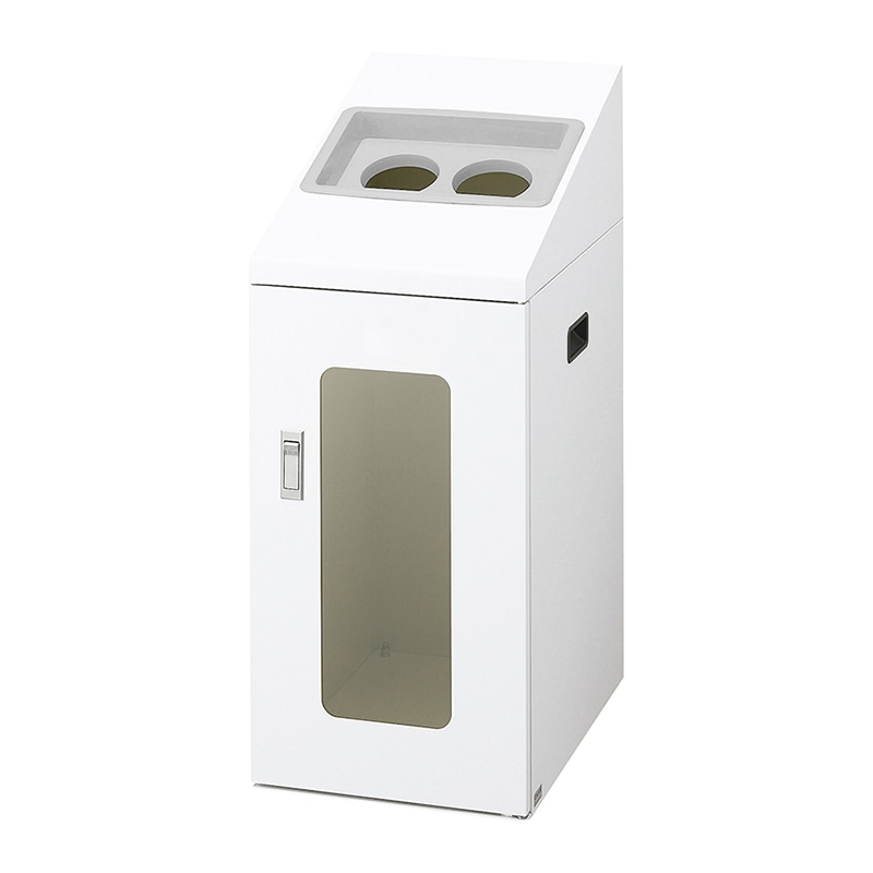 山崎産業 リサイクルボックス 50L NTIS-50 丸穴 W-2 ホワイト YW-510L-ID 1台（ご注文単位1台）【直送品】