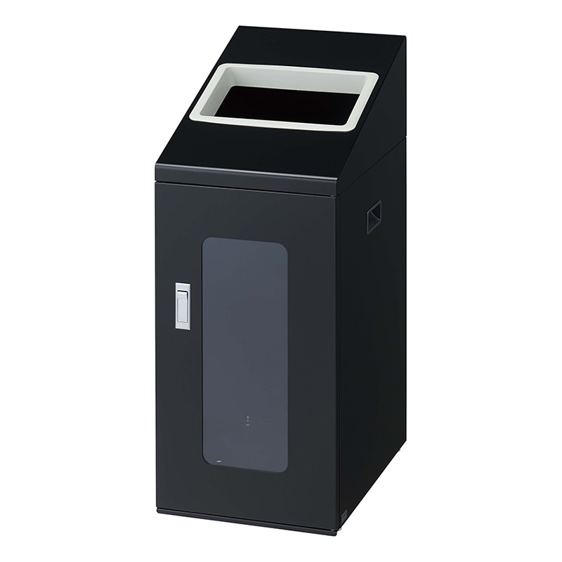 山崎産業 リサイクルボックス 50L NTIS-50 角穴 BK-1 ブラック YW-511L-ID 1台（ご注文単位1台）【直送品】