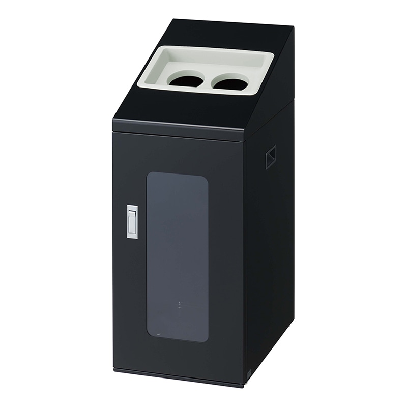 山崎産業 リサイクルボックス 50L NTIS-50 丸穴 BK-2 ブラック YW-512L-ID 1台（ご注文単位1台）【直送品】