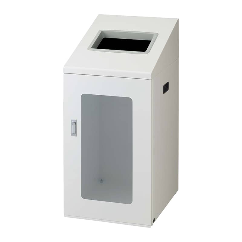 山崎産業 リサイクルボックス 屋内用 NTIS-90 120L W-1 角穴投入口 ホワイト YW-513L-ID 1台(ご注文単位1台)【直送品】