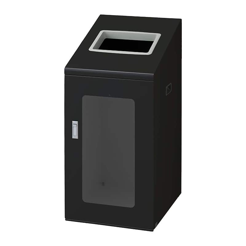 山崎産業 リサイクルボックス 屋内用 NTIS-90 120L BK-1 角穴投入口 ブラック YW-515L-ID 1台(ご注文単位1台)【直送品】