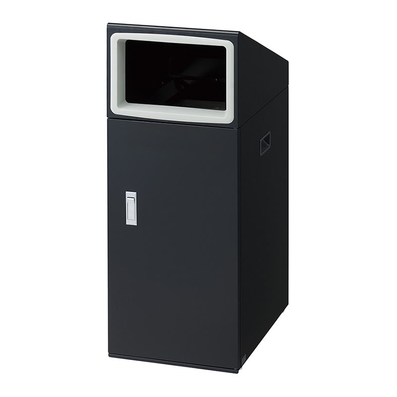 山崎産業 リサイクルボックス 50L NTO-50 角穴 BK-1 ブラック YW-519L-ID 1台（ご注文単位1台）【直送品】