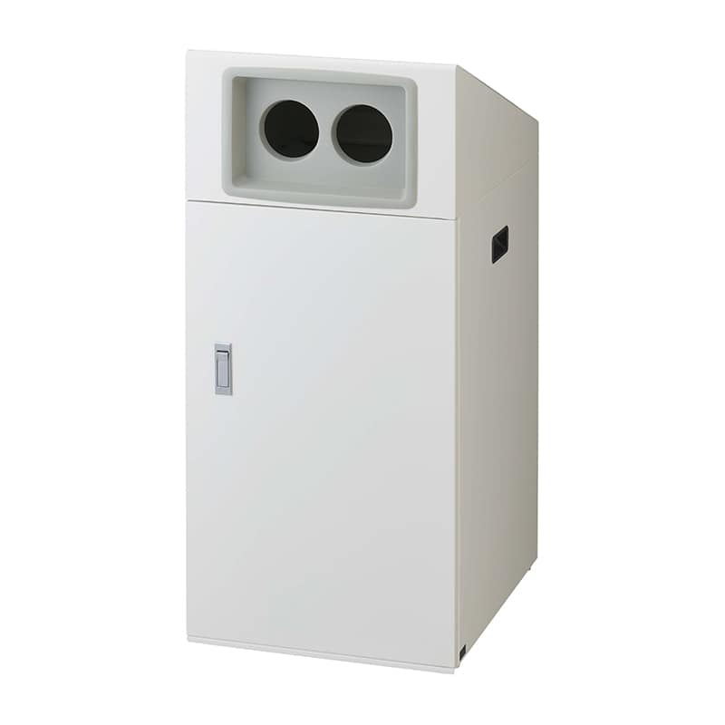 山崎産業 リサイクルボックス 屋外用 NTO-90 90L W-2 丸穴投入口 ホワイト YW-522L-ID 1台（ご注文単位1台）【直送品】