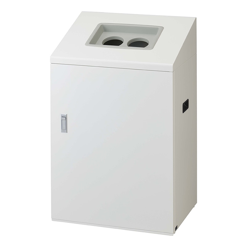 山崎産業 リサイクルボックス 90L NYI-90 丸穴 W-2 ホワイト YW-538L-ID 1台（ご注文単位1台）【直送品】