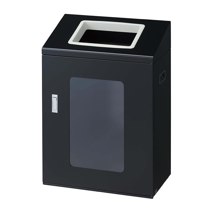 山崎産業 リサイクルボックス 屋内用 NYIS-50 70L BK-1 角穴投入口 ブラック YW-543L-ID 1台（ご注文単位1台）【直送品】