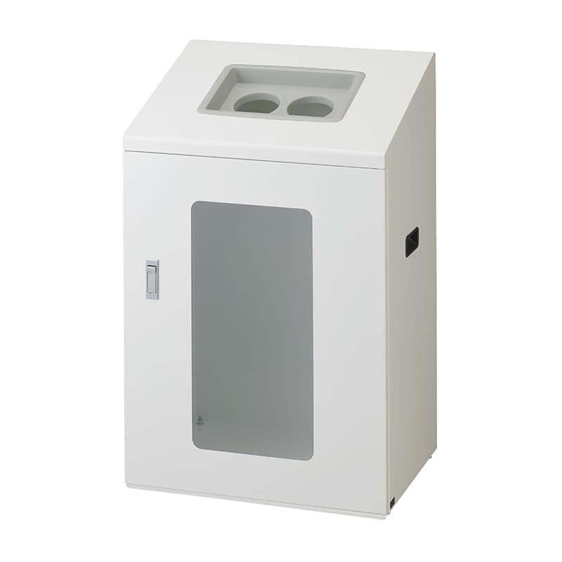 山崎産業 リサイクルボックス 屋内用 NYIS-90 120L W-2 丸穴投入口 ホワイト YW-546L-ID 1台（ご注文単位1台）【直送品】