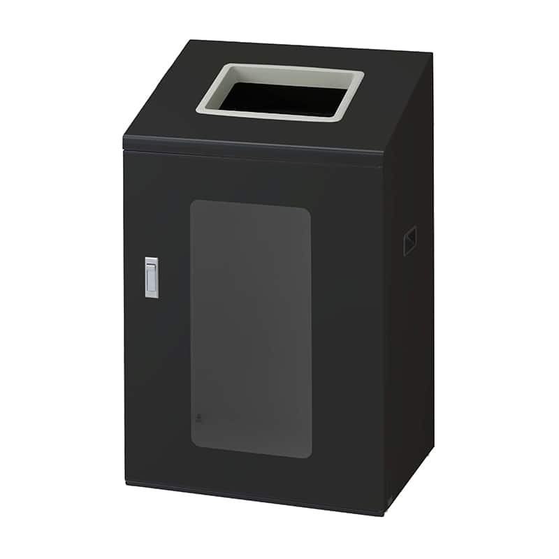 山崎産業 リサイクルボックス 屋内用 NYIS-90 120L BK-1 角穴投入口 ブラック YW-547L-ID 1台（ご注文単位1台）【直送品】