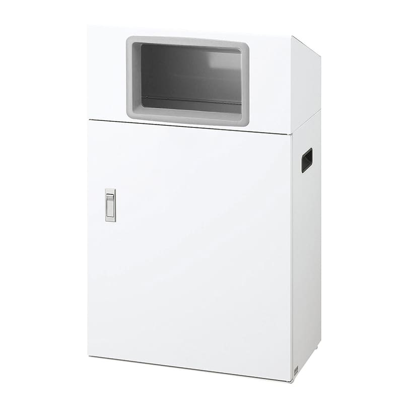 山崎産業 リサイクルボックス 屋外用 NYO-50 50L W-1 角穴投入口 ホワイト YW-549L-ID 1台（ご注文単位1台）【直送品】