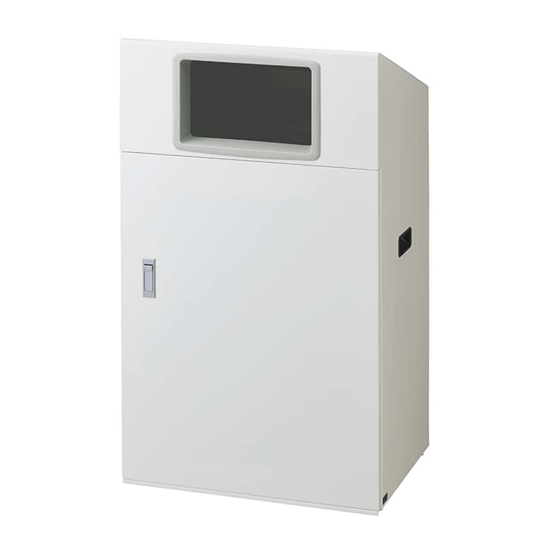山崎産業 リサイクルボックス 屋外用 NYO-90 90L W-1 角穴投入口 ホワイト YW-553L-ID 1台（ご注文単位1台）【直送品】