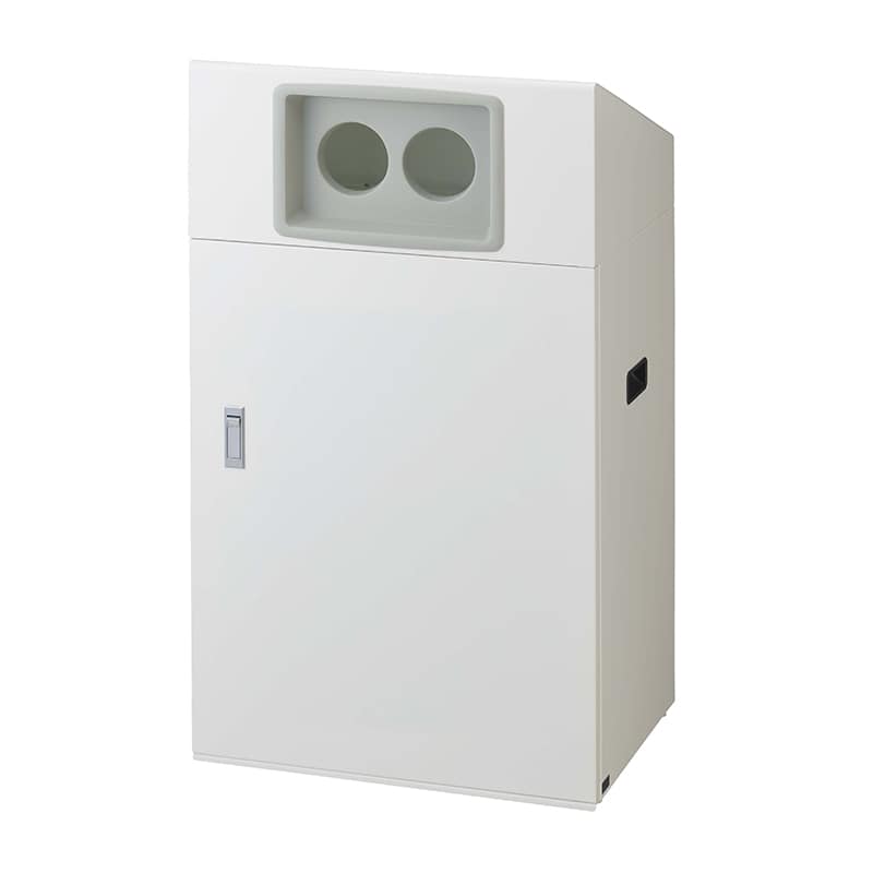 山崎産業 リサイクルボックス 屋外用 NYO-90 90L W-2 丸穴投入口 ホワイト YW-554L-ID 1台（ご注文単位1台）【直送品】