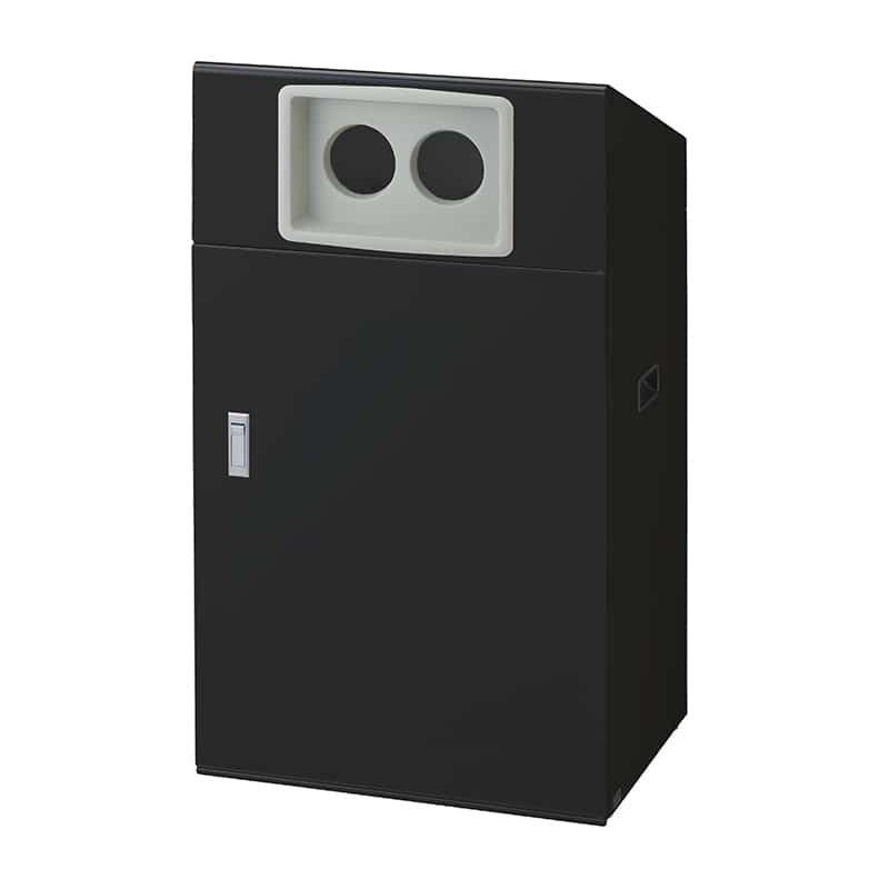 山崎産業 リサイクルボックス 屋外用 NYO-90 90L BK-2 丸穴投入口 ブラック YW-556L-ID 1台（ご注文単位1台）【直送品】