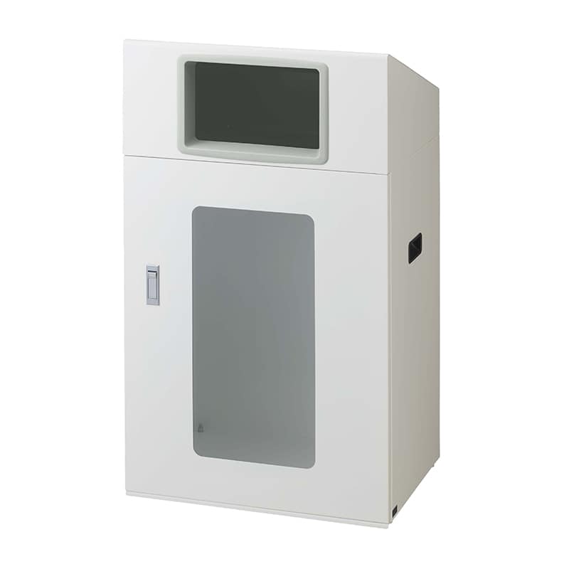 山崎産業 リサイクルボックス 屋外用 NYOS-90 120L W-1 角穴投入口 ホワイト YW-561L-ID 1台（ご注文単位1台）【直送品】