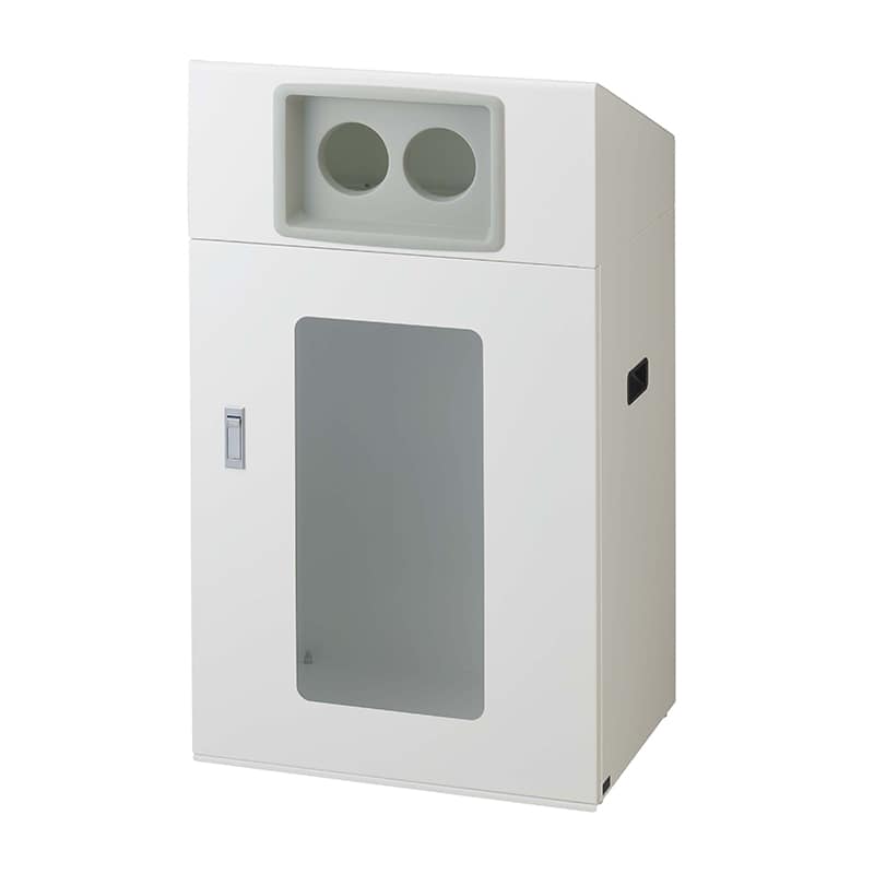 山崎産業 リサイクルボックス 屋外用 NYOS-90 120L W-2 丸穴投入口 ホワイト YW-562L-ID 1台（ご注文単位1台）【直送品】