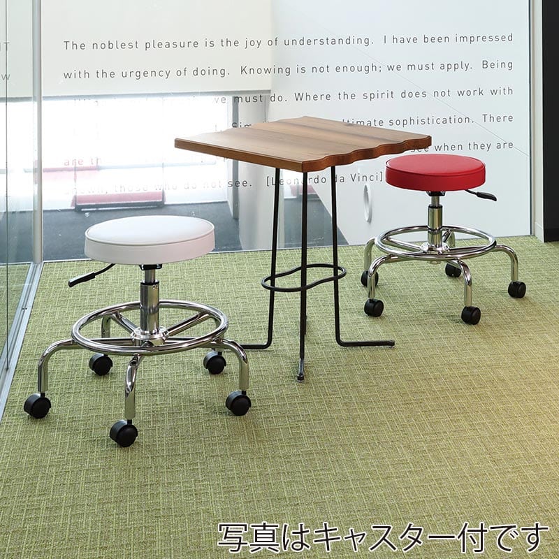 山崎産業 ワークチェア 固定脚 VN-001 レッド YB-154C-LE-R 1台（ご注文単位1台）【直送品】