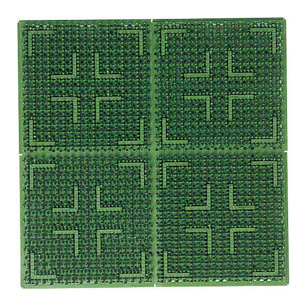 山崎産業 エバック クロスハードマット 屋外用 ＃12 グリーン F-112-12-G 1枚（ご注文単位1枚）【直送品】