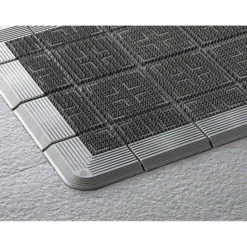 山崎産業 エバック クロスハードマット 屋外用 ＃15 グレー F-112-15-GR 1枚（ご注文単位1枚）【直送品】