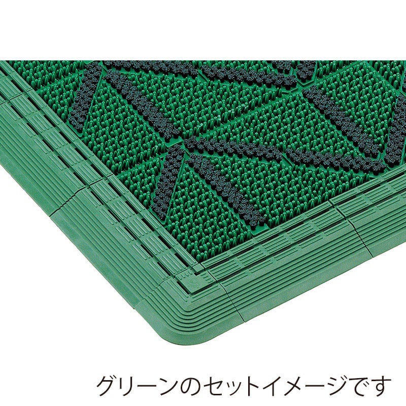 山崎産業 エバック ブラシ ハードマット 屋外用 縁駒M グレー F-114-FM-GR 1枚(ご注文単位1枚)【直送品】