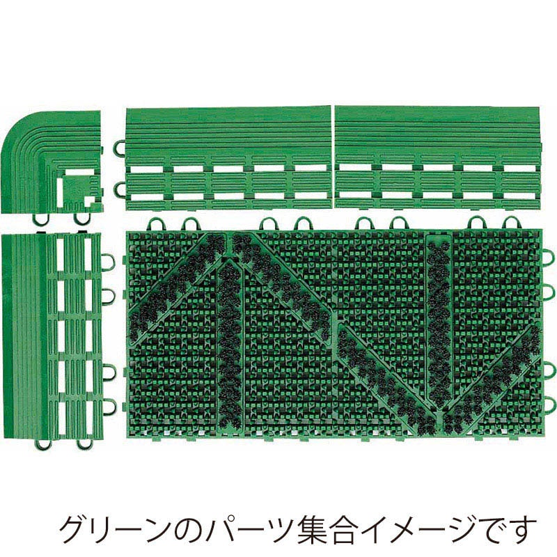 山崎産業 エバック ブラシ ハードマット 屋外用 縁駒M グレー F-114-FM-GR 1枚(ご注文単位1枚)【直送品】