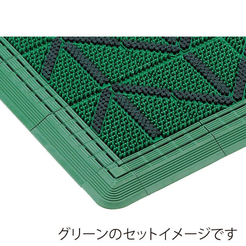 山崎産業 エバック ブラシ ハードマット 屋外用 コーナー グレー F-114-FC-GR 1枚(ご注文単位1枚)【直送品】