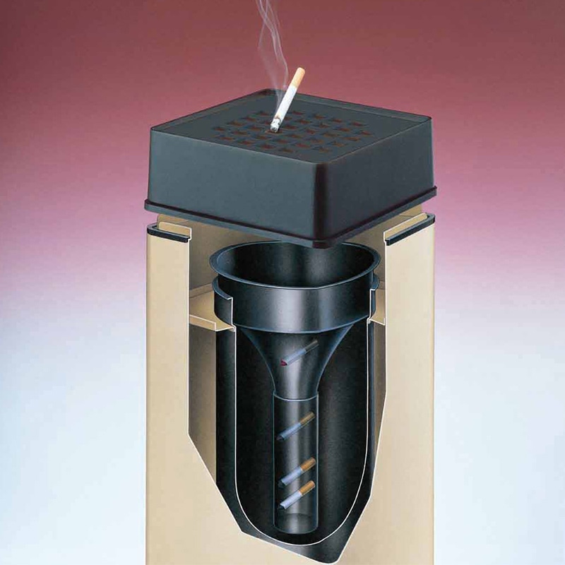 山崎産業 屋内用灰皿 スモーキング消煙 アイボリー YS-24L-ID-IV 1台（ご注文単位1台）【直送品】