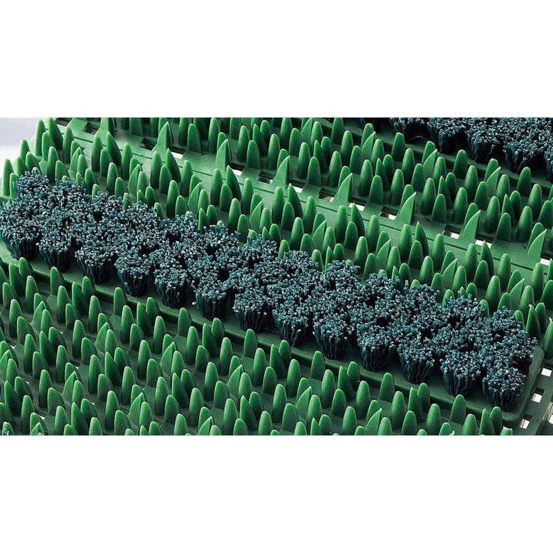 山崎産業 エバック ブラシ ハードマット 屋外用 YL 本駒 グリーン F-117-HK-G 1枚(ご注文単位60枚)【直送品】