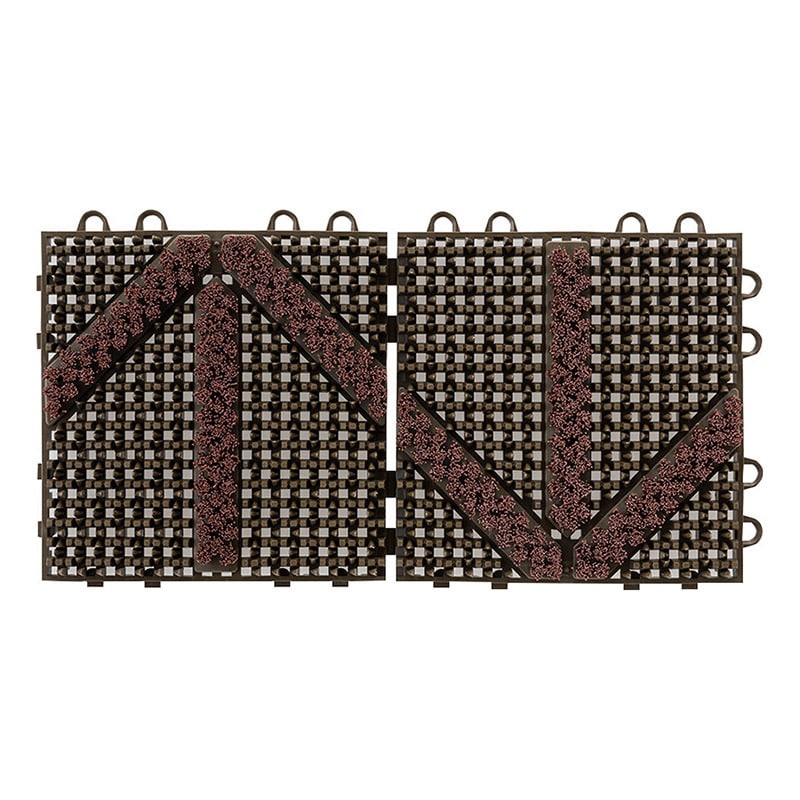 山崎産業 エバック ブラシ ハードマット 屋外用 YA 本駒 ブラウン F-127-HK-BR 1枚（ご注文単位1枚）【直送品】