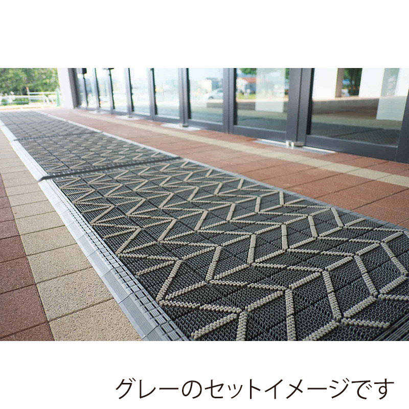 山崎産業 エバック ブラシ ハードマット 屋外用 YA 本駒 ブラウン F-127-HK-BR 1枚(ご注文単位1枚)【直送品】