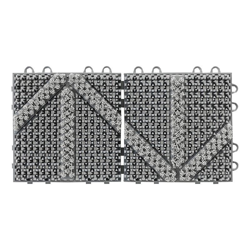 山崎産業 エバック ブラシ ハードマット 屋外用 YA 本駒 グレー F-127-HK-GR 1枚（ご注文単位1枚）【直送品】