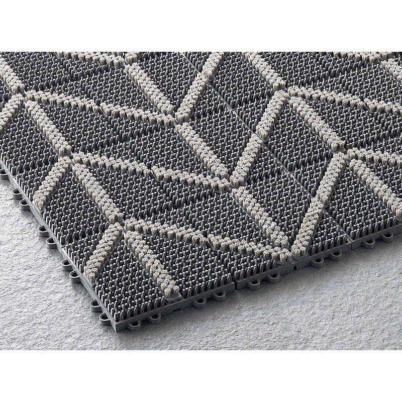 山崎産業 エバック ブラシ ハードマット 屋外用 YA 本駒 グレー F-127-HK-GR 1枚（ご注文単位1枚）【直送品】