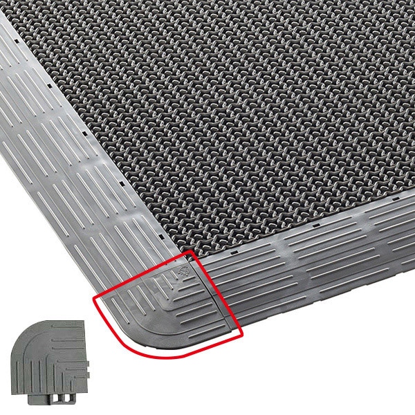 山崎産業 ブイステップマット13 風除室用 コーナー グレー F-126-FC-GR 1枚（ご注文単位1枚）【直送品】