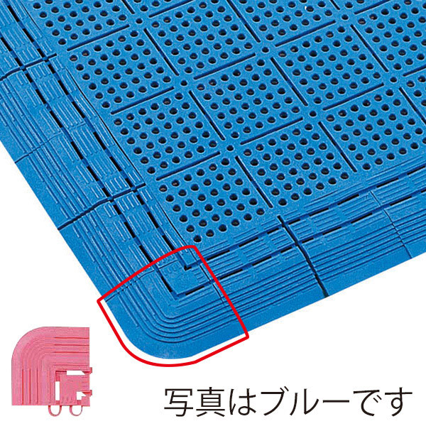 山崎産業 水切りマット ロイヤルソフト コーナー ピンク F-138-FC-P 1枚（ご注文単位1枚）【直送品】