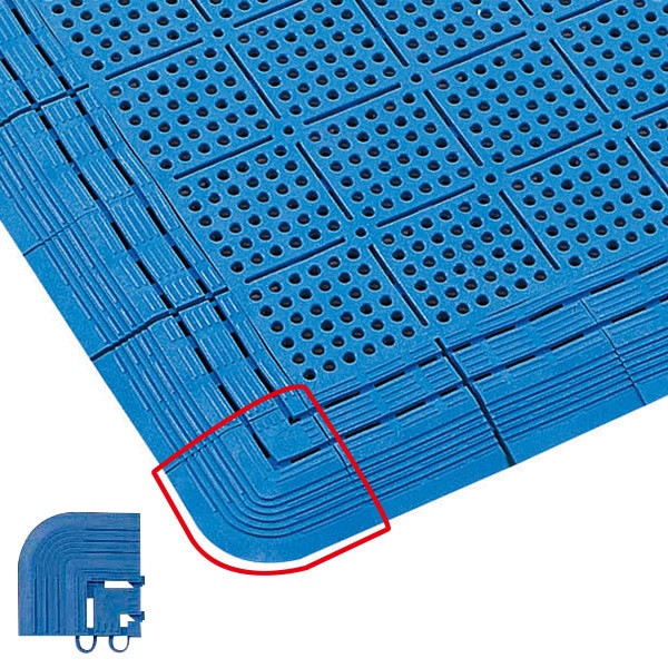 山崎産業 水切りマット ロイヤルソフト コーナー ブルー F-138-FC-BL 1枚（ご注文単位1枚）【直送品】