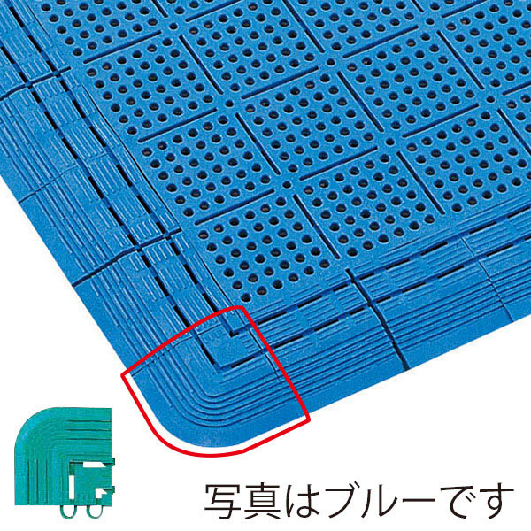 山崎産業 水切りマット ロイヤルソフト コーナー グリーン F-138-FC-G 1枚（ご注文単位1枚）【直送品】