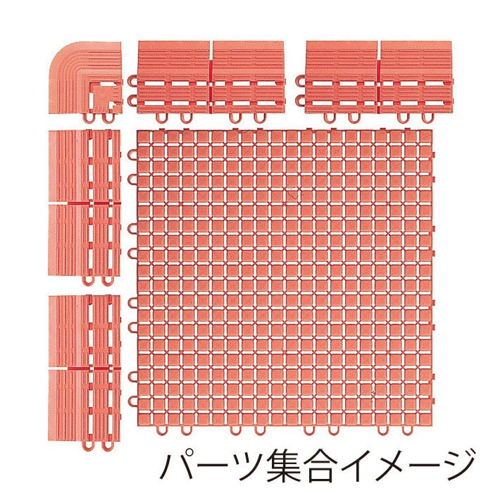 山崎産業 水切りマット 素足スノコ 本駒 ピンク F-163-HK-P 1枚（ご注文単位30枚）【直送品】