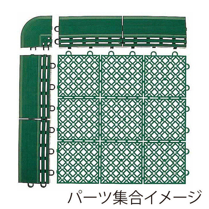 山崎産業 水切りマット ニューマフロス 本駒 グリーン F-159-HK-G 1枚(ご注文単位30枚)【直送品】