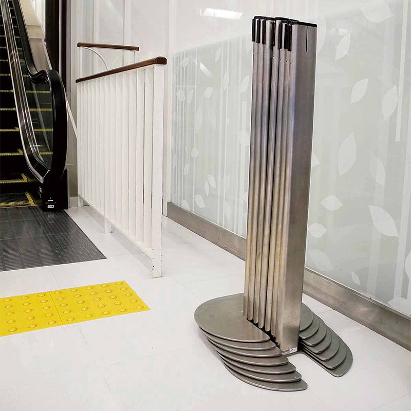 山崎産業 ガイドポール ベルト内蔵 ステンレス IB-80 STヘアーライン YG-22L-SA 1台（ご注文単位1台）【直送品】