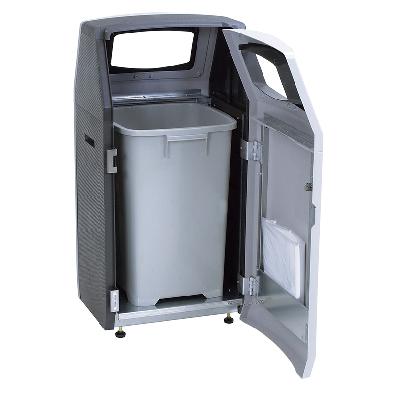 山崎産業 リサイクルボックス アークライン もえるゴミ用 L-1 YW-140L-PC 1台(ご注文単位1台)【直送品】