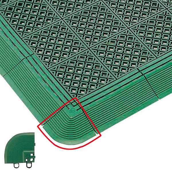 山崎産業 水切りマット ニューマフロス コーナー グリーン F-159-FC-G 1枚（ご注文単位1枚）【直送品】