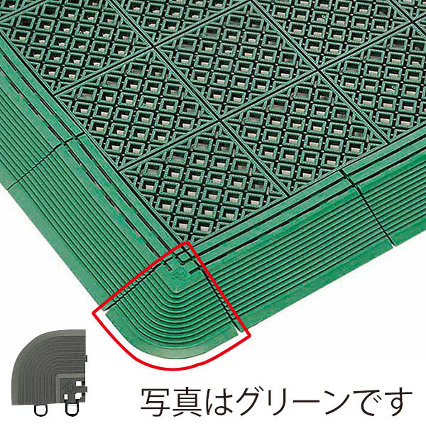 山崎産業 水切りマット ニューマフロス コーナー グレー F-159-FC-GR 1枚（ご注文単位1枚）【直送品】