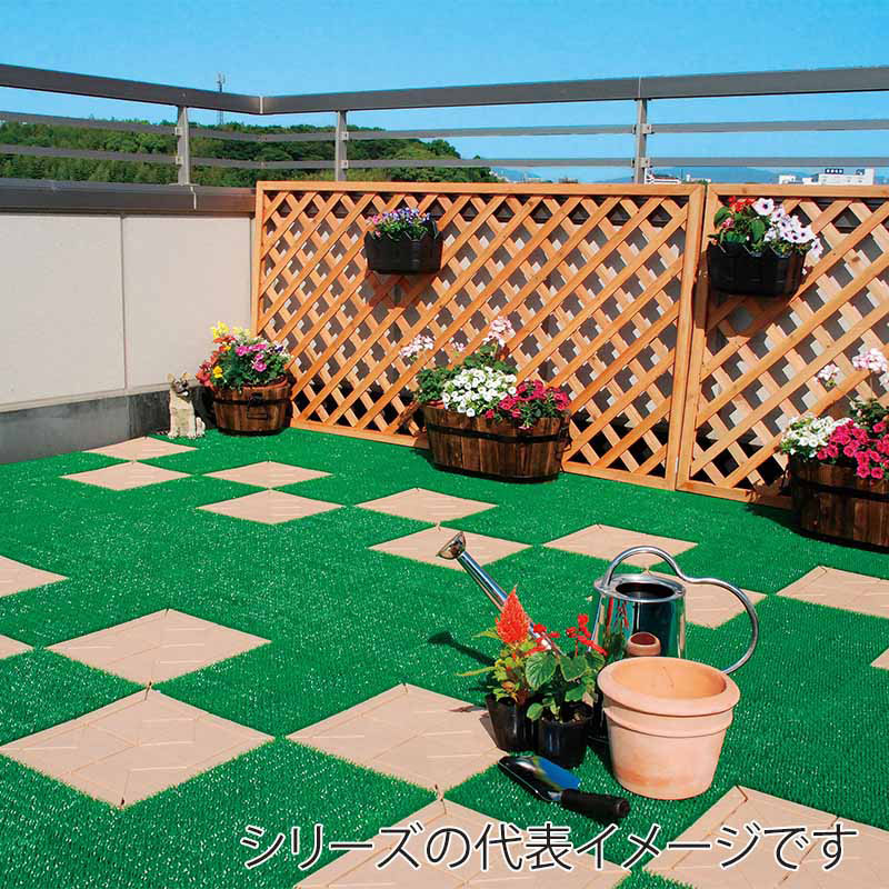 山崎産業 人工芝 エバック若草ユニット 本駒 600 F-53-HK4 1枚(ご注文単位1枚)【直送品】