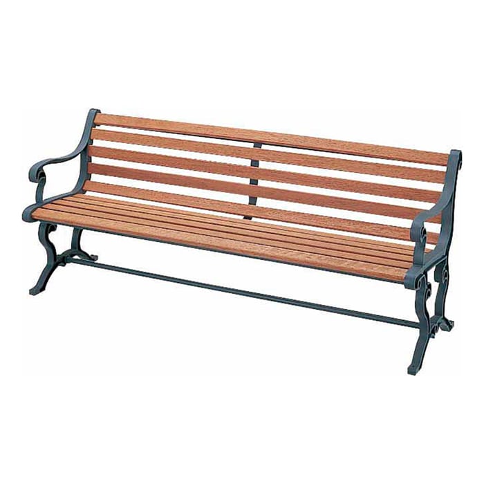 山崎産業 ベンチ 背付肘付 YB-77L-WN 1台（ご注文単位1台）【直送品】