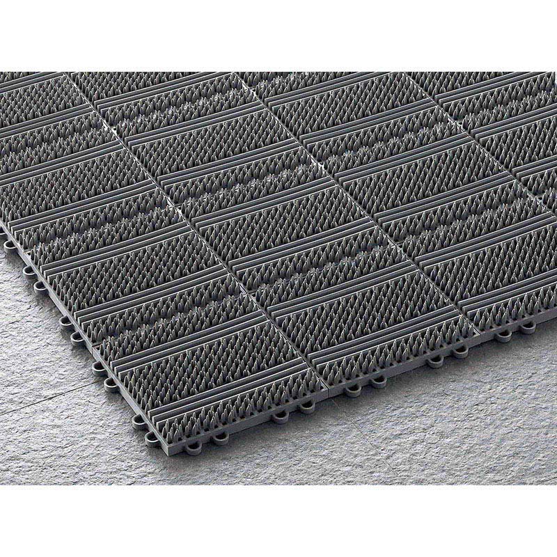 山崎産業 エバック ライナーハードマット 屋外用 本駒 グレー F-120-HK-GR 1枚(ご注文単位60枚)【直送品】