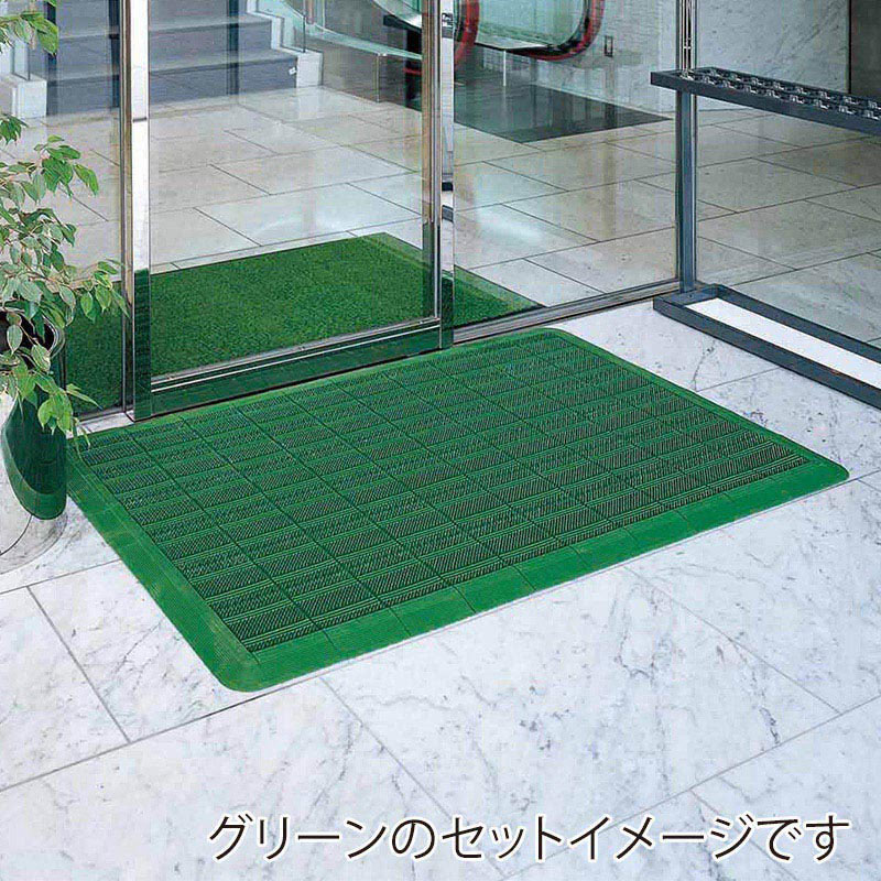 山崎産業 エバック ライナーハードマット 屋外用 本駒 グレー F-120-HK-GR 1枚(ご注文単位60枚)【直送品】